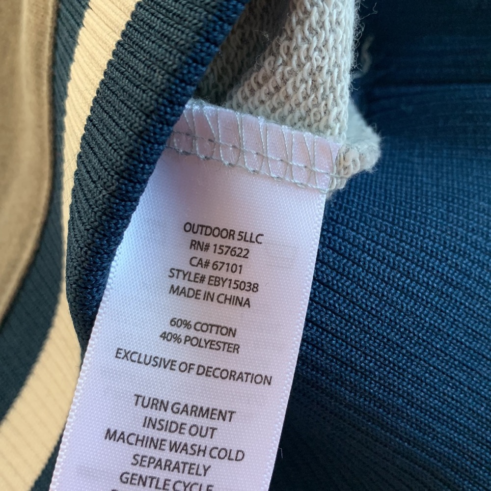 NWT Eddie Bauer 12M Baby Gray /Navy Sweatshirt & Shorts French Terry Set - Picture 7 of 8